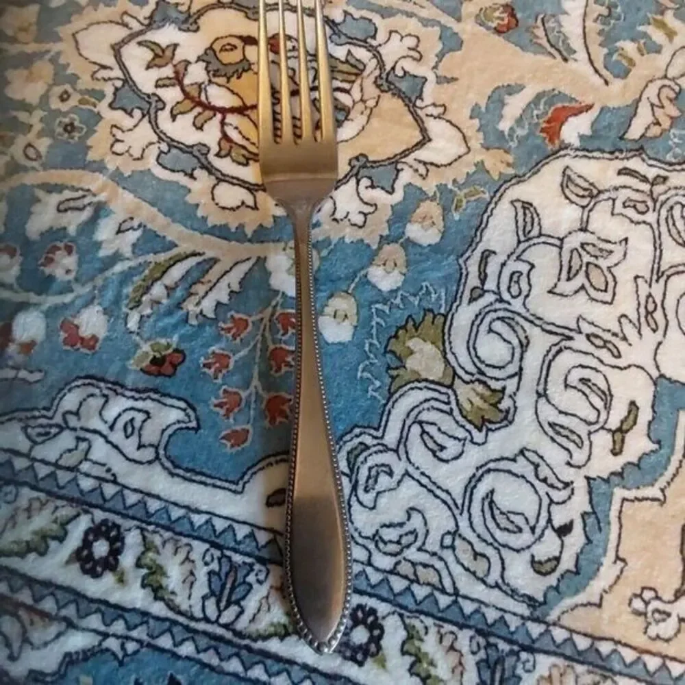 Interpur INR5 Stainless Burnished Handle Beaded Outline Japan Dinner‎ Fork